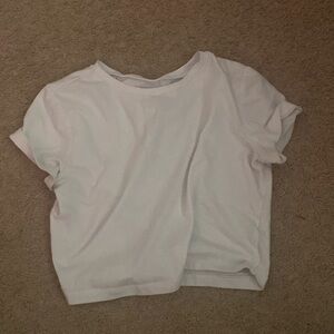 white crop top